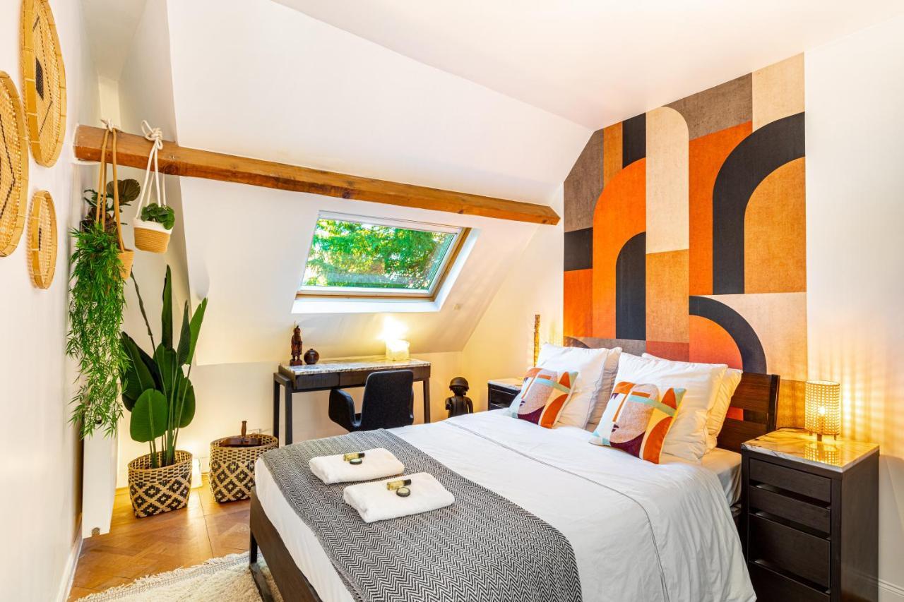 Stylish Modern Apartement - Art, Design, Garden, Villa Des Ammonites Meudon Exteriör bild