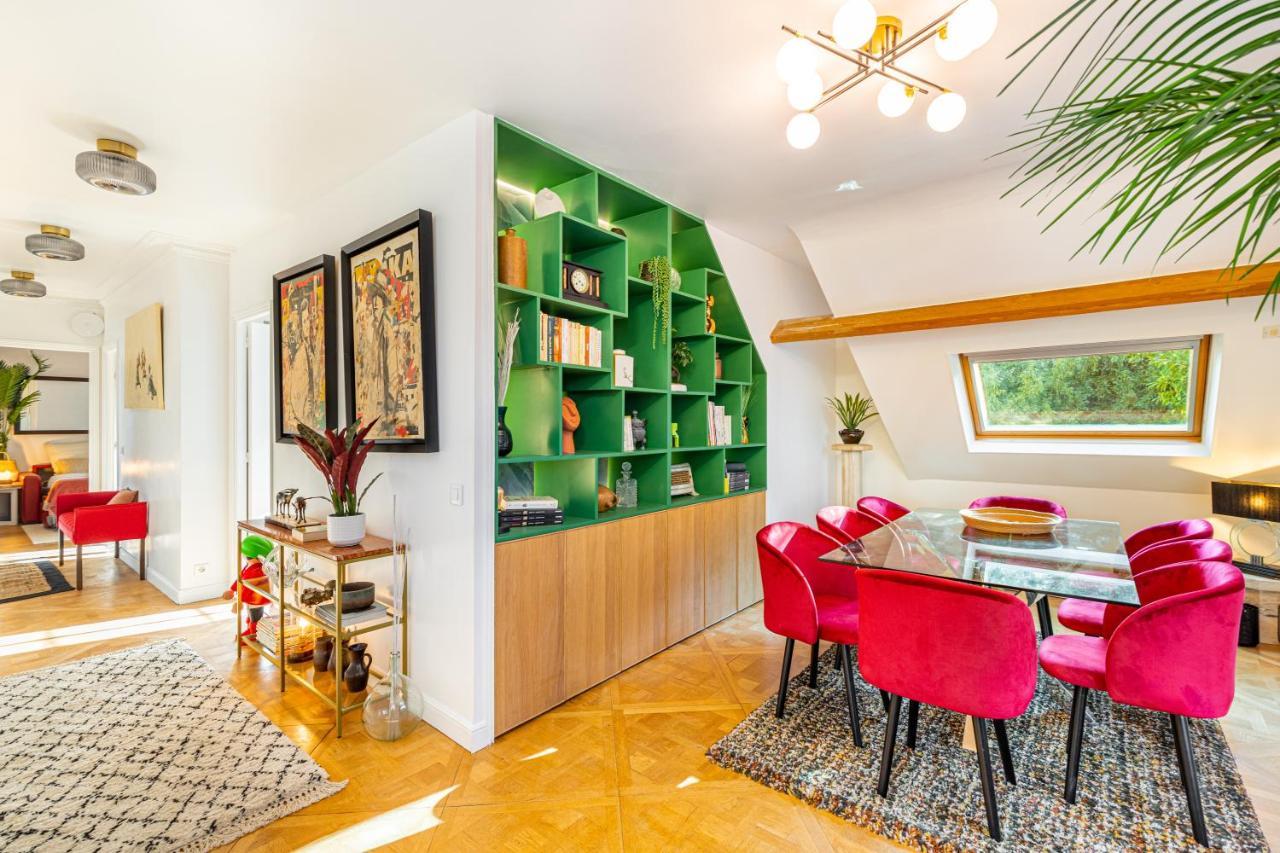 Stylish Modern Apartement - Art, Design, Garden, Villa Des Ammonites Meudon Exteriör bild